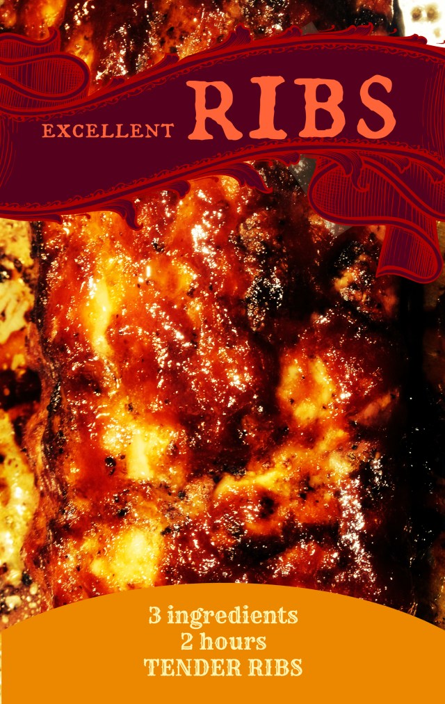 Tender excellent ribs like my grandmother used to make. Oven roasted in two hours, with only three ingredients. Easy recipe.