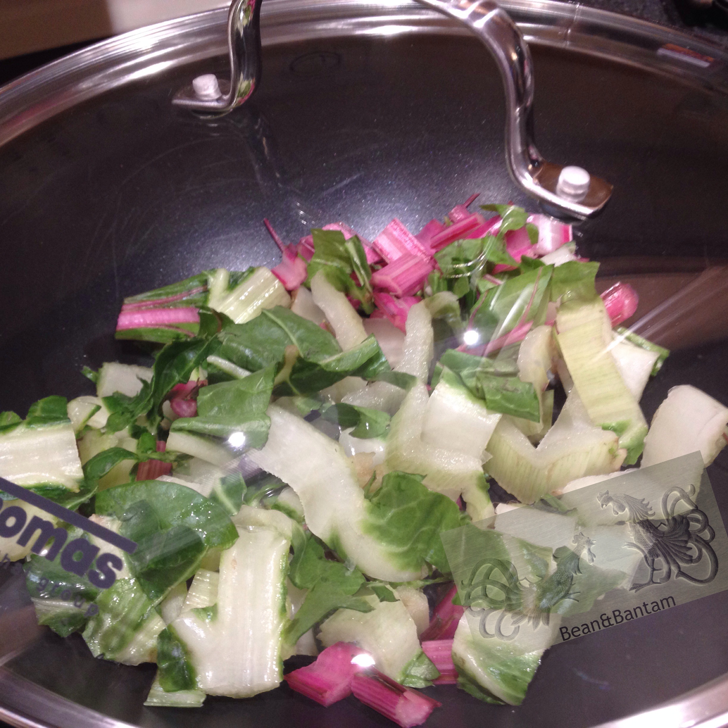 chard stems/ribs cook before the leafy greens 