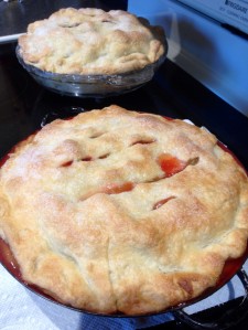 strawberry rhubarb pie means it is finally spring