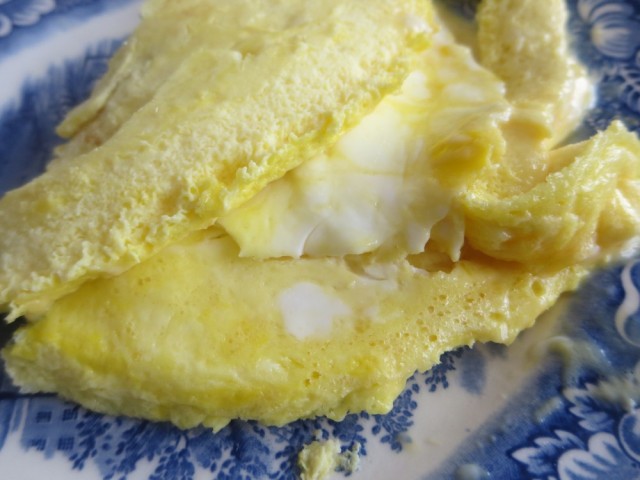 Fluffy broiler finished omelet by Bean & Bantam all rights reserved